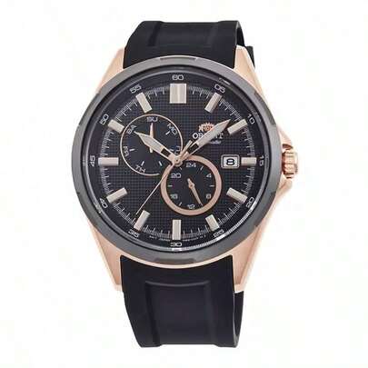  Orient Men's Mechanical Automatic Sports Watch Rose Gold Pilot Style Steel Watch RA-AK0604B10B