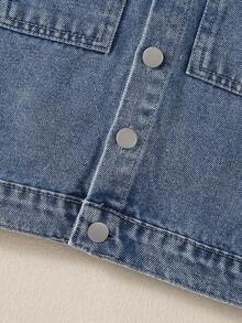 1pc Young Boy Casual Street Style Denim Jacket, New Arrival For Autumn/Winter