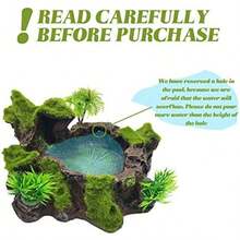 Plastik Reptilien Habitat Deko - Harz Reptilien Plattform, künstlicher Baumstamm Design - geeignet für Eidechsen, Geckos, Frosch Futterschalen, Schlangen Versteck, Einsiedlerkrebs Deko, Reptilien Terrarium