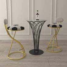 29 Inch Bar Stool Set - Counter Height Stool, Velvet Counter Stool, High Stool With Backrest And Metal Legs, Medieval Modern Bar Chair For Kitchen Island, Dining Room Chair - B-gold (football Print Bench) - View 8
