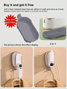 OBOVAY 2-In-1 Handheld Steam Iron/Garment Steamer/Portable Travel Steam Iron/Clothes Steamer - UK Plug(220-240V) - View 4