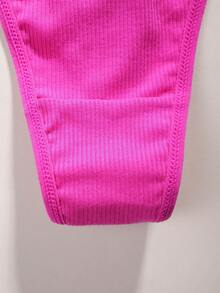 3 Quần lót lọt khe màu trơn cỡ lớn dành cho nữ, chất liệu vải mềm mại, thoải mái và gợi cảm - Nhiều màu - Xem 7