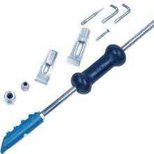 9pcs Automobile Sheet Metal Hammer Set, Made Of Durable Steel And Rubber Material, Car Body Repair Tool;  Practical & Functional Style, Silver With Blue Rubber Grip, Long - Handled And Hammer - Shaped Design, Comes With Multiple Attachments Detail.  Ideal For Effortlessly Removing Hail Dents And Other Minor Dents On Car, Truck Bodies.  Automotive Maintenance Gadget Perfect For Year - Round Use In Garages, Driveways.  Great As A Gift For Car Enthusiasts, Mechanics On Birthdays, Father's Day - 9pc - View 12