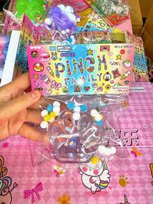 1 pieza Juguete de apretón de garra de gato de alivio de estrés extra grande, juguete de apretón de garra de gato transparente de 230g de grosor extra y de colores aleatorios para alivio de estrés