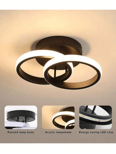 Modern Minimalist LED Corridor Light, Nordic Style Entrance Hall Balcony Wardrobe Ceiling Lamp