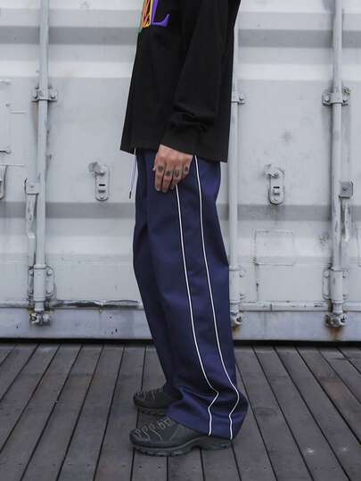 بنطلون رجالي مريح بتصميم مخطط ملون مناسب للربيع والخريف، للارتداء اليومي، المواعيد، الرياضة الخارجية، الموضة الشارعية، متعدد الاستخدامات