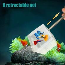 1pc Durable Stainless Steel Aquarium Fish Net With Telescopic Handle - Fine Mesh For Easy Catching And Handling - Multicolor - View 5