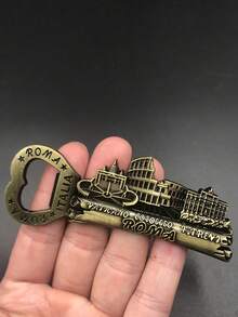 1个3D立体浮雕装饰磁性贴纸，城市地标文化创意金属冰箱贴，独特旅行纪念品 - 彩色 - 查看 11