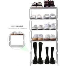 Stackable Small Shoe Rack, Entryway, Hallway And Closet Space Saving Storage And Organization 3 - Tier, Black