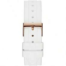 Guess 女士石英表，石英机械，不锈钢表壳，硅胶表带，防水，适合日常聚会等场合 W1098L1 - 玫瑰金+白色錶帶 - 查看 5