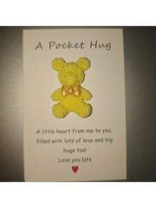 1/6/12 Pieces, Glitter Bear-Shaped Resin Gift, Water Cup Fridge Magnet Decoration DIY Pocket Hug Greeting Card, Rose Flower Little Bear Epoxy Resin Accessories, Cream Glue DIY Hair Accessory Hair Tie Pendant, Halloween Card, Funny Card, Greeting Card