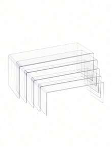 Thick Transparent U-Shaped Multi-Layer Dessert Display Rack, Food Display Rack, Multi-Purpose Transparent Storage Rack (Can Be Used To Display Small Statues And Perfumes), Cosmetic Storage Rack, Cake And Pastry Display Cabinet - Clear - View 10