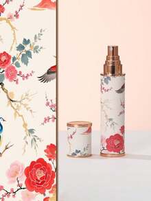 10ml Bottiglia di profumo portatile di alta qualità, stampata con motivo fenice su pelle e vetro, aspetto di lusso, piccola bottiglia per profumo e spray idratante