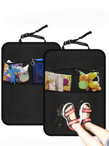 1 szt. Przezroczysty ochraniacz na oparcie fotela samochodowego – antypoślizgowy, wodoodporny, chroniący przed zabrudzeniami, chroniący tylne siedzenia przed kurzem, zarysowaniami i rozlanymi płynami, uniwersalny do sedanów i SUV-ów, łatwy montaż - Czarne - Zobacz 9