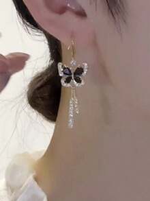 Butterfly Earrings For Women, 2023 New  Fashion Jewelry, High-End Light Luxury Micro-Set Design, Elegant Versatile Statement Earrings For Daily Wear, Party, Wedding Or Anniversary, Chic Unique Gift For Girls & Women - Vàng - Xem 2