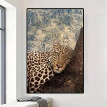 1pc Leopard Print/Cheetah Wall Art - Modern Animal Poster Painting With Bold Black Spots, Frameless Canvas For Living Room, Bedroom, Office Decor - Housewarming Gift, Spring/Summer Home Decoration, Leopard Decor, Bedroom Artwork, Contemporary Artwork, Highquality Print, Interior Designers - Multicolor - View 6