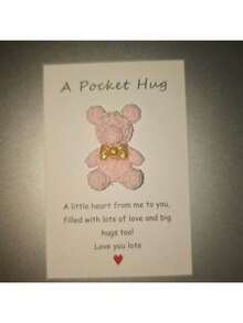 1/6/12 Pieces, Glitter Bear-Shaped Resin Gift, Water Cup Fridge Magnet Decoration DIY Pocket Hug Greeting Card, Rose Flower Little Bear Epoxy Resin Accessories, Cream Glue DIY Hair Accessory Hair Tie Pendant, Halloween Card, Funny Card, Greeting Card