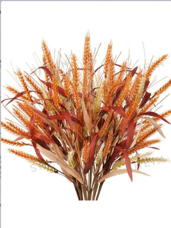 1/2/3 piezas Plantas artificiales de 60 cm con espiga, plantas falsas de otoño para pared, sala de estar, dormitorio, boda, fiesta, decoración, relleno de escritorio, hogar, decoración de escritorio, cocina, boda, mesa, centros de mesa, oficina, jardín, exterior, casa, decoración de patio, decoración de primavera, verano, otoño e invierno
