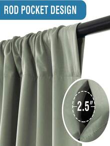 1pc New Beige Linen Pole Bag Design Sheer Curtain, Suitable For Villa, Balcony, Living Room, Bedroom, 160g/Sqm Premium Sheer Curtain - Multicolor - View 2