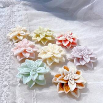 Molde de silicona de flor de Nochebuena para velas, molde de silicona de flor de Navidad, molde de silicona de cera de soja para decoración navideña