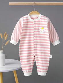 Mono para bebé recién nacido, diseño de oso rosa para bebé e infante unisex de primavera/otoño - Rosa - Ver 9