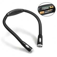 JMMO 1 件 LED 挂颈灯阅读灯 USB 可充电/电池款学生护眼照明书灯户外夜跑便携式头带挂灯创意工作灯 - 3色 - 查看 9