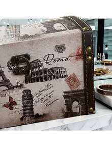 1pc Vintage Decorative Storage Box, Adds Warmth And Function To Your Home, Storage Box