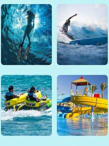 Transparent, Rainbow Laser Phone Pouch, Waterproof Phone Bag, Inflatable Transparent Swimming Phone Protector Bag With Lanyard - Transparent, Touch Screen Compatible, Lightweight Plastic, Touchable For Swimming, Suitable For Beach And Pool Use, Prevent Loss Or Water Damage, Beach Bag, Swimming, Beach Essential