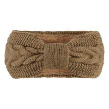 Fleece Knitted Headband With Bow, Autumn/Winter Warm Braided Ear Warmer Headwrap, European And American Style Knitted Hair Accessory Fall Hair Band Hair Accessories For Women For Vacation Outfits Woman Women Bananas Winter Head Scarf Women Bandanas Soft Headwrap