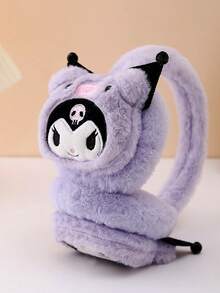 Sanrio 1个库洛米可爱卡通图案耳罩，冬季日式卡通毛绒耳罩，可爱护耳保暖伪装酷炫耳罩 - 彩色 - 查看 6