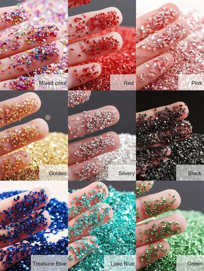 1 Pack Of 20/50g Colored Glass Metal Crushed Stone Filling Material, Epoxy Resin Drip Glue Mold Decoration DIY Small Landscape Handmade Filling Accessories