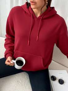 Women Sweatshirts - Red - View 1