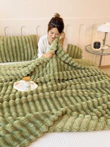 1 chiếc chăn kẻ sọc siêu mềm, dày và ấm - Polyester có thể giặt bằng máy, không gây dị ứng, thoải mái ấm cúng cho mọi mùa khi dùng trên ghế sofa, giường hoặc làm quà tặng - Nhiều màu sắc, chăn đắp cho ghế sofa, đồ trang trí nhà trung tính, chất liệu không gây dị ứng, đồ trang trí mùa thu, đồ trang trí mùa đông, đồ trang trí phòng, trở lại trường - Màu xanh Ô liu - Xem 11