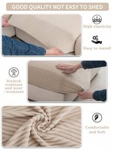 1 tấm bọc ghế sofa co giãn Jacquard, kiểu dáng hiện đại, chống bám bẩn, phù hợp cho phòng khách, phòng ngủ, ghế sofa ngoài trời, bảo vệ sofa khỏi vết bẩn do thú cưng, sử dụng được quanh năm, phù hợp với sofa đơn hình chữ L, ghế dài và sofa 1/2/3/4 chỗ ngồi, bọc sofa dày dặn trang trí nhà cửa mùa thu/đông. - Lạc đà - Xem 6