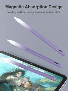 11th Gen (2025) IPad (A16) 11-Inch Compatible Stylus Pen With LED Power Indicator, Fits 2018-2025 IPads, Replaceable Tip Design, Also Suitable For IPad 6th Gen (9.7"), Includes Type-C Cable For IPad 10th Gen, Double-Tap Top To Power On/Off, Compatible With IPad 9th/8th/7th Gen - Gradient Purple - Purple - View 6
