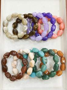 1pc Fashionable Vintage Bohemian Style Beaded Bracelet, Suitable For Women's Daily Wear - 1 Beaded Bracelet - View 2