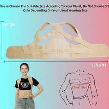 1pc Invisible Posture Corrector Back Strap, Posture Corrector, Fixing Strap, Suitable For Men, Adults, Sports And Outdoor Accessories, Auxiliary Training Tool, Used For Correcting And Preventing Hunchback, Adjustable Back Support Posture, Suitable For Women's Sports Waist Belt, Suitable For Exercise, Home Workout And Walking - Beige - View 10