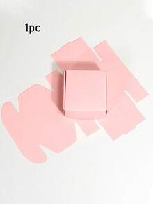 50个粉色牛皮纸盒，迷你牛皮纸礼品盒，小纸盒，飞机造型粉色迷你包装盒，多用途珠宝包装盒，适用于戒指、耳环、婚礼、生日、节日、圣诞节、珠宝制作展示、包装用品、派对礼品DIY礼盒