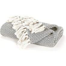 EHC Reversible Throw Blanket Single 125 X 150 Cm Grey - Navy Blue - View 6