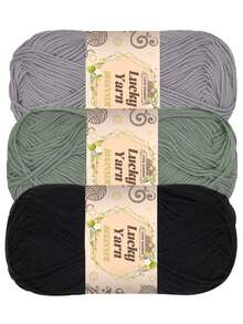 3pcs High Quality 4-Ply 100% Acrylic Yarn, Suitable For DIY Knitting And Crochet Projects - Great For Scarves, Blankets, Sweaters And Rugs - Available In Multiple Colors, Autumn/Winter - Multicolor - View 14