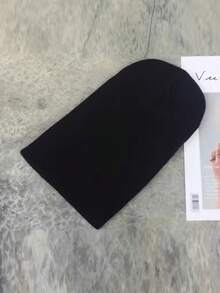 قبعة بيني ذات لون واحد مزدوجة الطبقة للنساء، متعددة الاستخدامات، متناسقة مع أي إطلالة