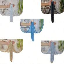 1*2m Crystal Bead Curtain, Room Divider Curtain, Suitable For Living Room Doorway, Wall, Window Tassel Curtain