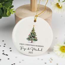 1 pieza Adorno personalizado de Primera Navidad, regalo de Navidad, regalo de Acción de Gracias, decoración del hogar