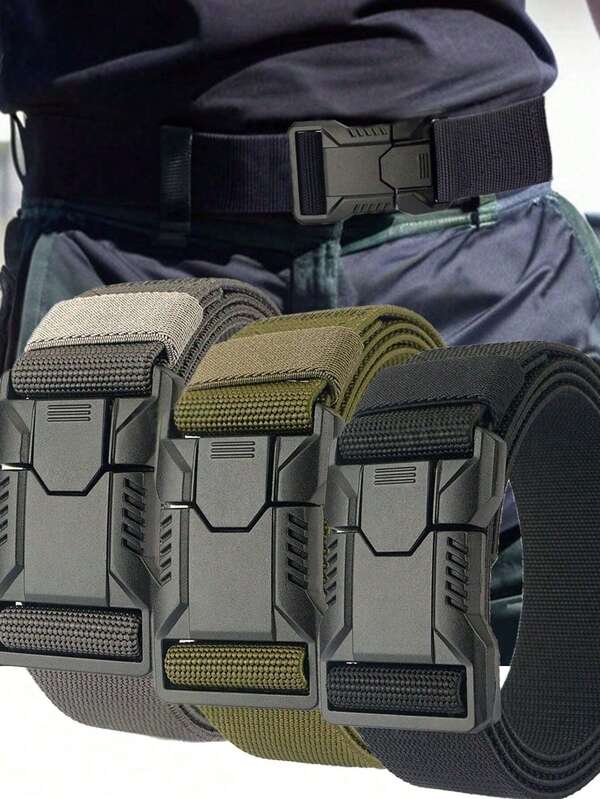 Nuova cintura tattica in nylon, cintura da allenamento con sgancio rapido a un clic, cintura multifunzionale per sport e lavoro all'aperto