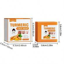 2pcs/4pcs Turmeric Soap Gentle Cleansing, Spot Fading, And Smoothing Of Fine Lines