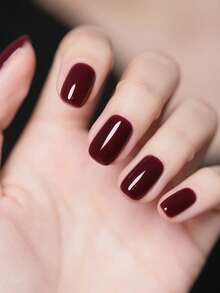 16 Spitzen Semi Cure Gel Nagel Wraps, modisch elegante aufhellende, reichhaltige burgunderrote Kristall Nail Art Aufkleber, selbstklebende Full Wrap Nail Art Set, muss mit UV-Lampe verwendet werden, einfach anzubringen und zu entfernen, geeignet für Frauen und Mädchen für tägliche Party DIY Nail Art Verwendung