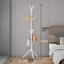 1pc Elegant Minimalist Freestanding Coat Rack, Stylish Single Rod Hat Stand, Versatile Bedroom Clothes Hanger, Modern Tree-Shaped Garment Rack Forntryway, Perfect Forrganizing Outerwear And Accessories, Ideal Forontemporary Home Décor, Enhances Space With Functional Design, Great Foreasonal Wardrobe Changes And Holiday Hosting