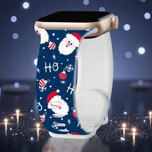 Silikonowy pasek do zegarka 38/40/41/42/44/45/46/49 mm Bransoletka świąteczna do serii Ultra 11 10 9 SE 8 7 6 5 4 3 2 1 Najlepszy prezent dla przyjaciela/rodziny