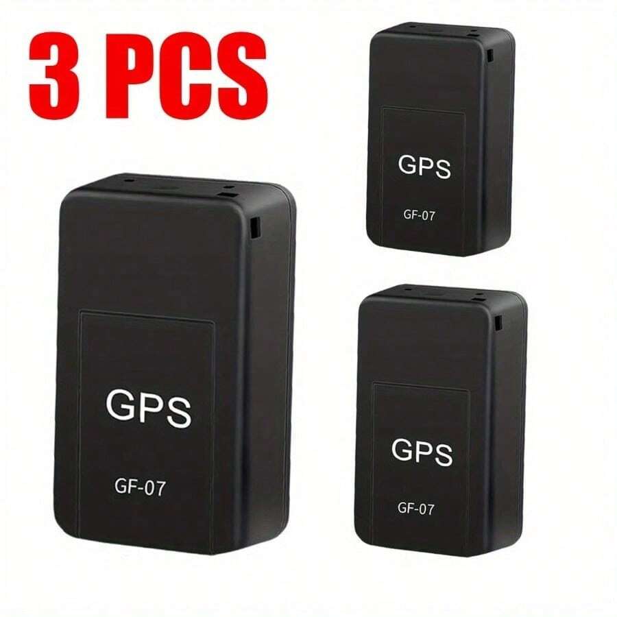 1/2/3pcs GF-07 GPS Car Tracker Real-Time Tracking Vehicle Anti-Theft Pet Locator SIM Message Positioner (No SIM Card), Vehicle Security, Compact Design, Durable Construction, GPS Device, Pet Owners - Black - View 1