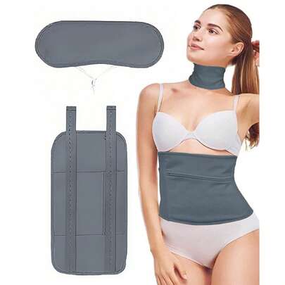 Castor Oil Compress Set, Reusable Castor Oil Compress Pack (For Neck And Waist), Adjustable Castor Oil Compress Pad